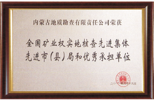 全國礦業(yè)權(quán)實地核查先進(jìn)集體